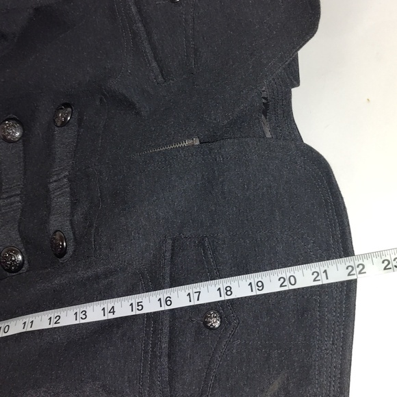 INC  Military Jacket with  Botton Detail Black Gray Size Small - Picture 7 of 8